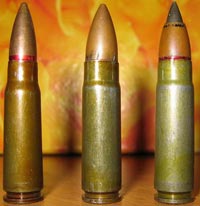 патроны 7.62х39, СП-5, СП-6 (слева-направо)