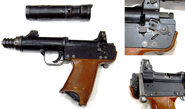 Основные элементы гранатомета 6Г16. Ствол гранатомета отсоединен